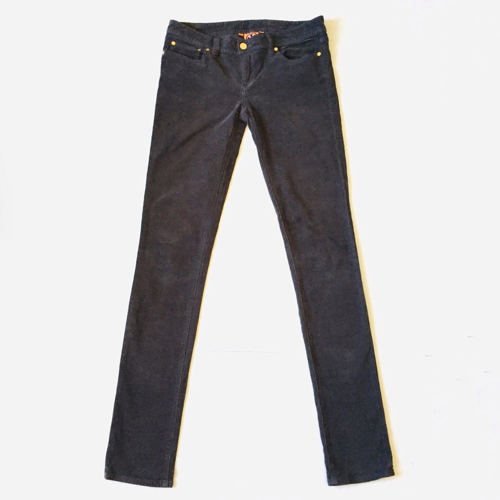 Tory Burch Super Skinny Jean Corduroy Pants Gray
